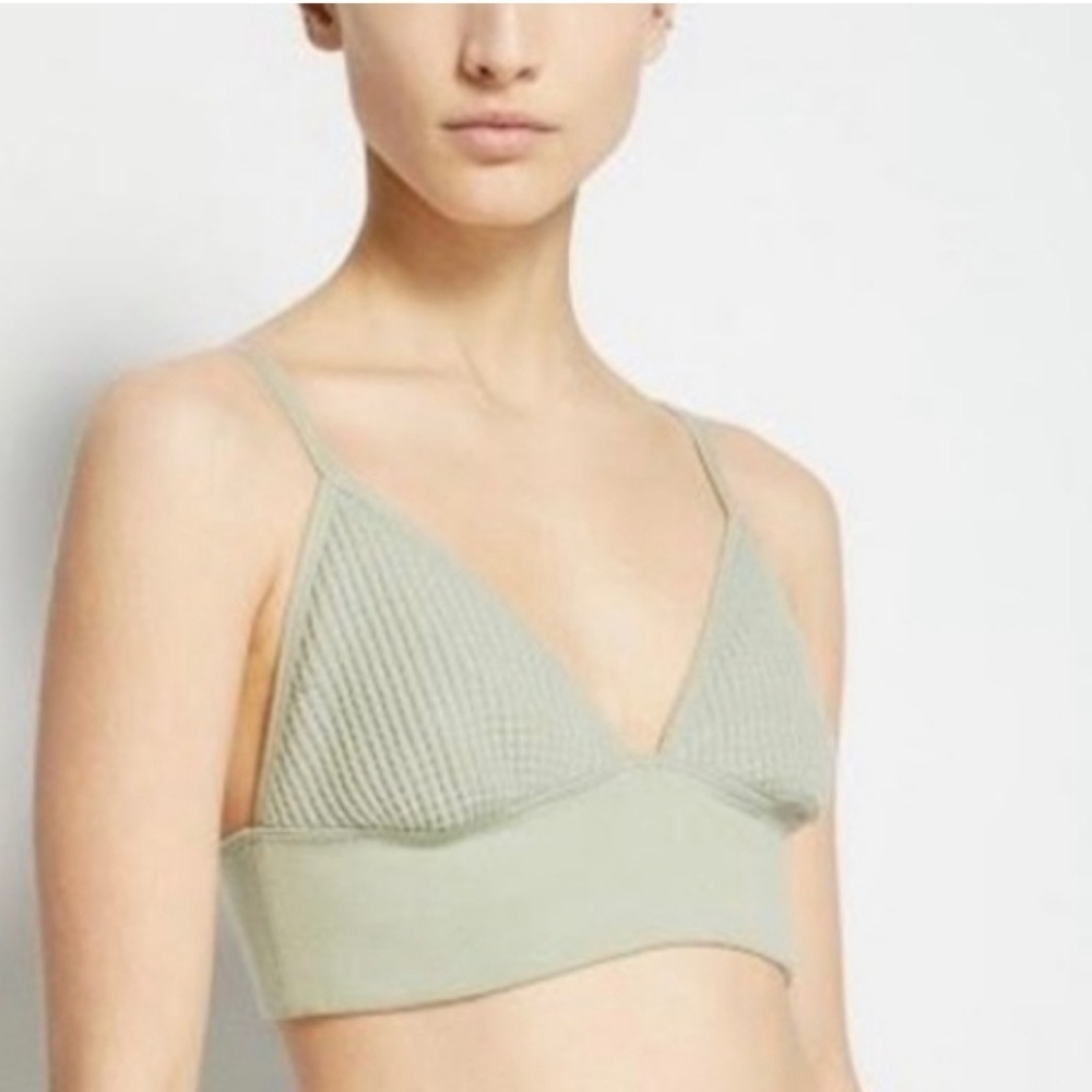 Jonathan Simkhai Standard Juliette Waffle Bralette in Willow